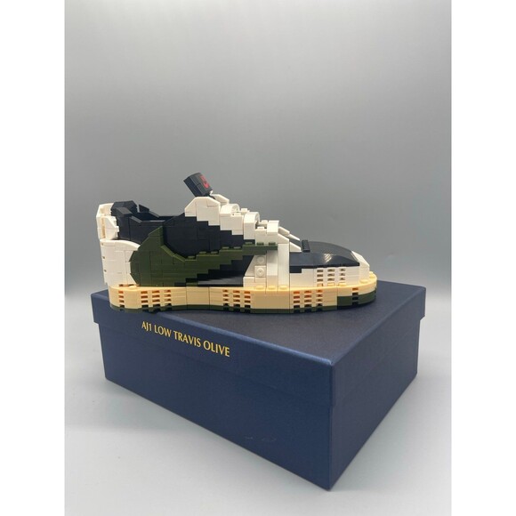 Completed Nike Air Jordan 1 x Travis Scott Low ‘Olive’ Kick Brick Set